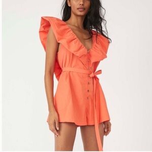 Free People Watermelon Endless Summer Darling Romper sz: Small